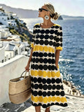 Harper™ | Retro Polka Dot Summer Midi Dress