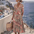 Janice™ | Elegant Summer Midi Dress with Tummy Coverage