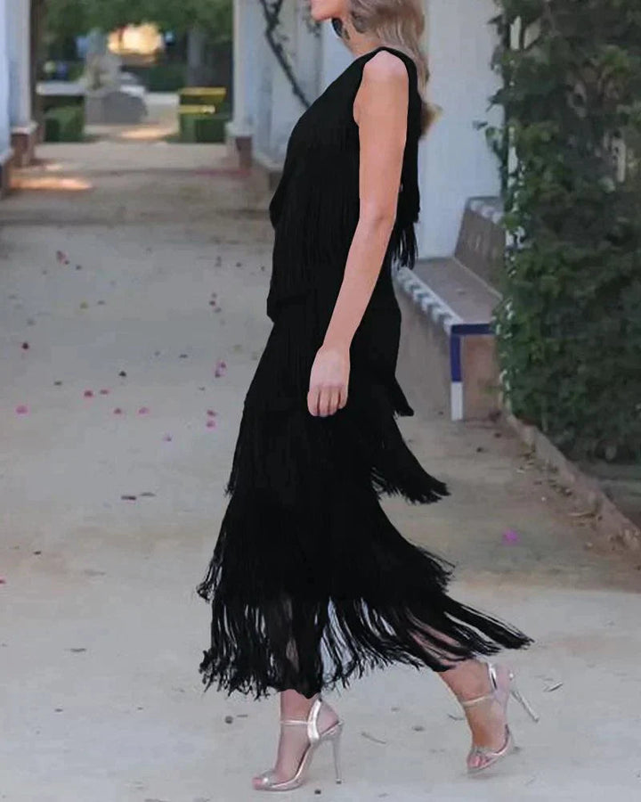 Lauren - Maxi Dress with Fringes