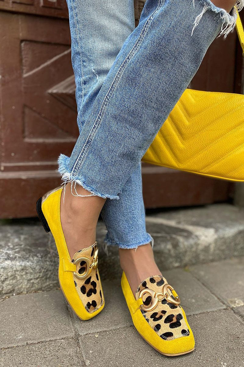 Caia™ - Loafers with Leopard Print