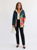 Valcor | Quilted Jacket with Painted Flowers Camille