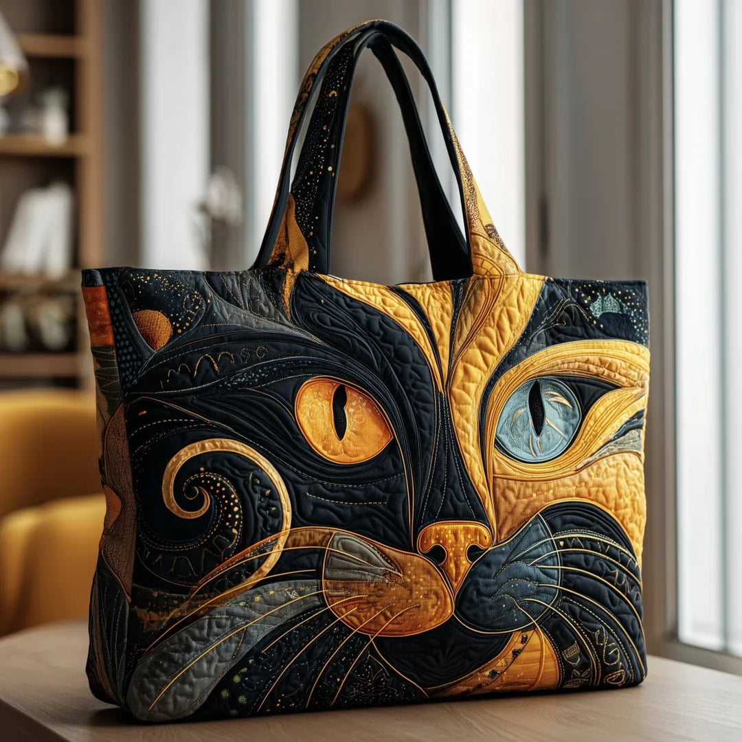 Handcrafted Bag with Cat Design