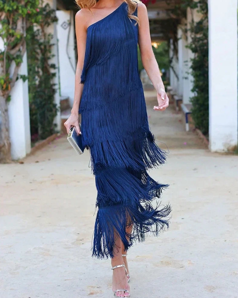 Lauren - Maxi Dress with Fringes