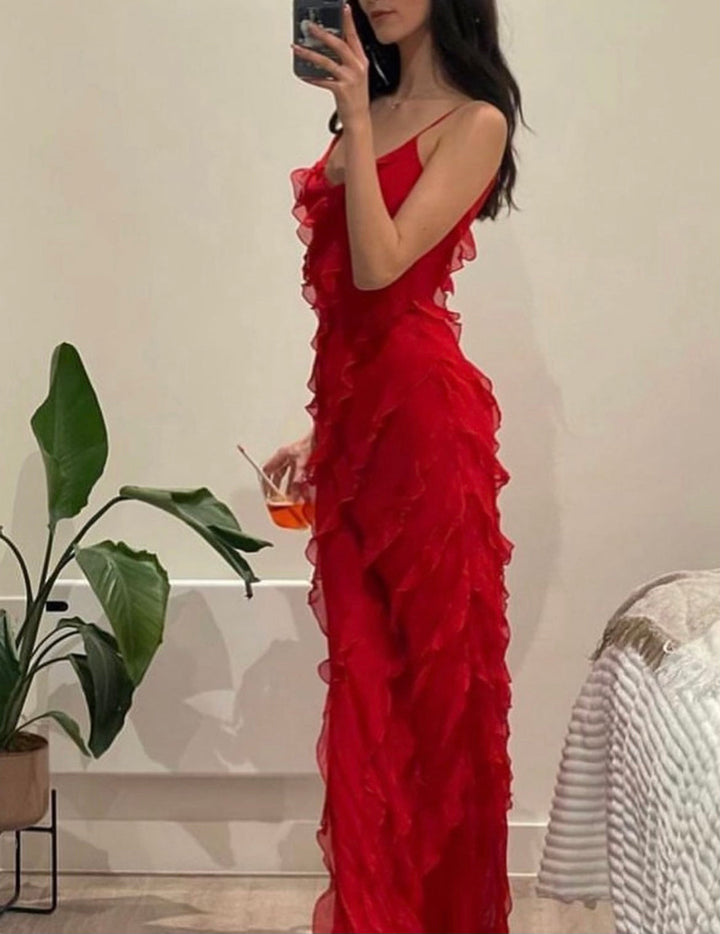 Zara - Ruffle Maxi Dress