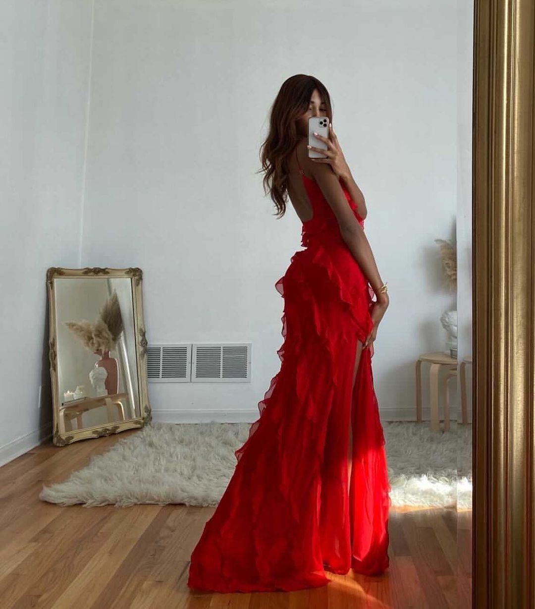 Zara - Ruffle Maxi Dress