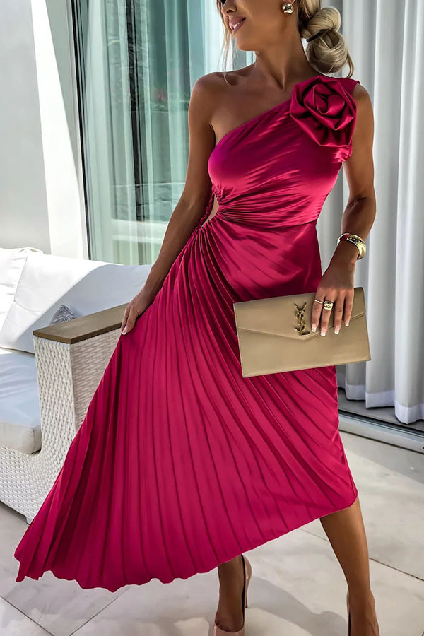 Lizbeth - One-Shoulder Floral Maxi Dress