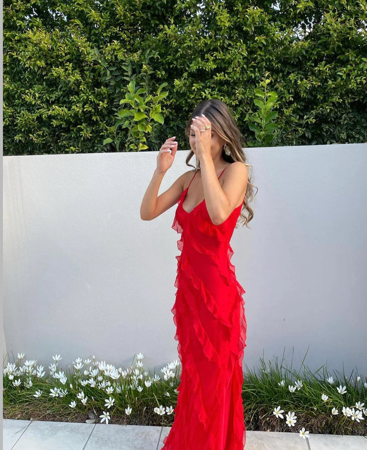 Zara - Ruffle Maxi Dress
