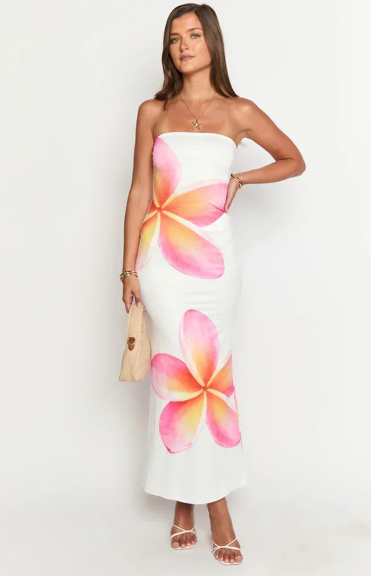 Arizona - Floral Mesh Maxi Dress