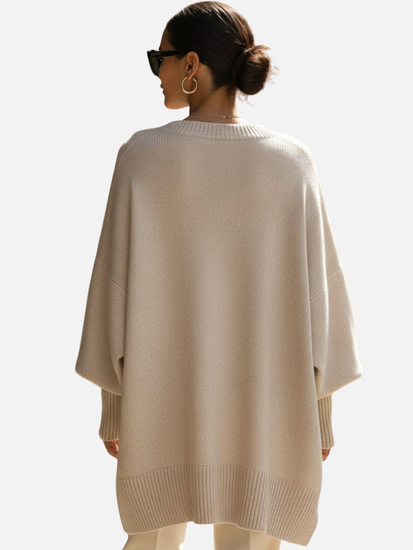 Anne | Soft Oversized Knit Poncho Jumper