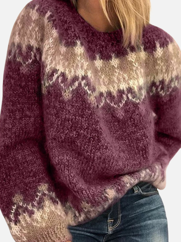 Ida | Icelandic Knitted Jumper with Round Neckline