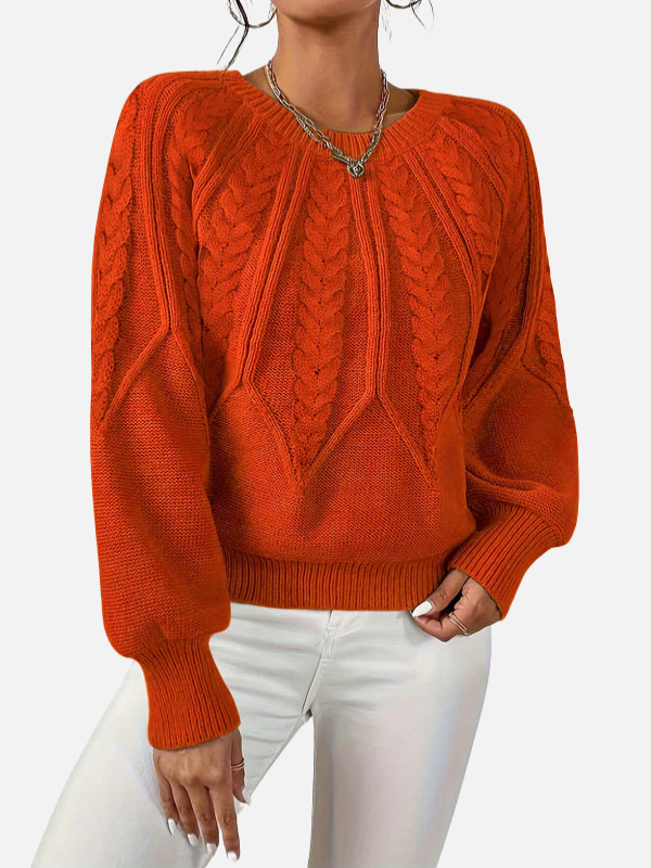 Mette | Cable Knit Jumper with Round Neck