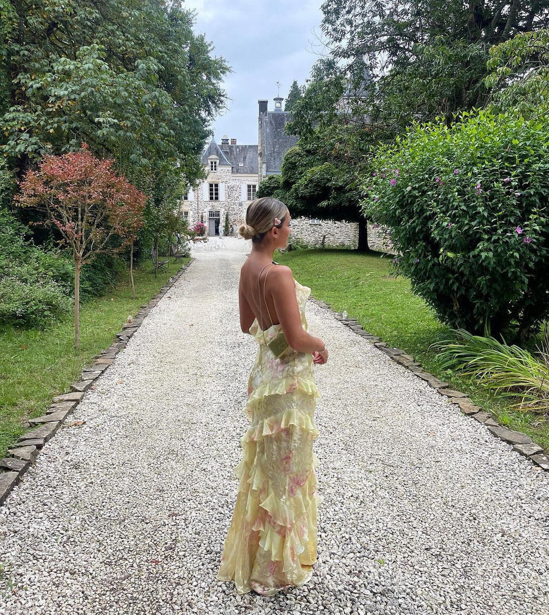 Olivia | Floral Ruffle Maxi Dress