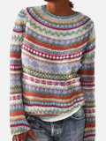 Lone | Patterned Nordic Style Knit Jumper