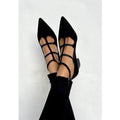 Evy™ - Black Pointed High Heels