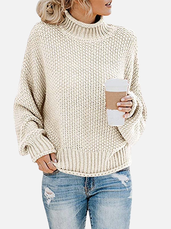 Anna | Oversized Roll Neck Jumper in Chunky Knit