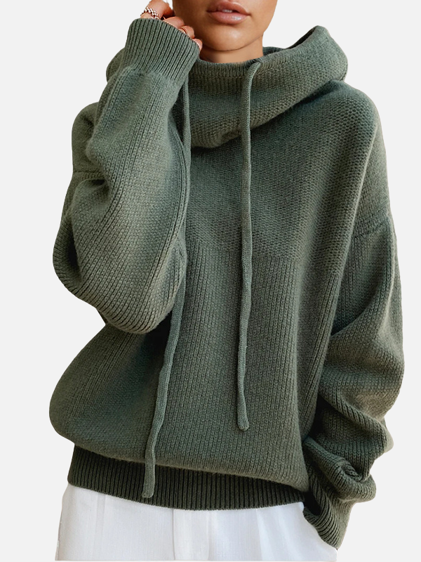 Marianne | Oversized Knitted Hoodie with Hood
