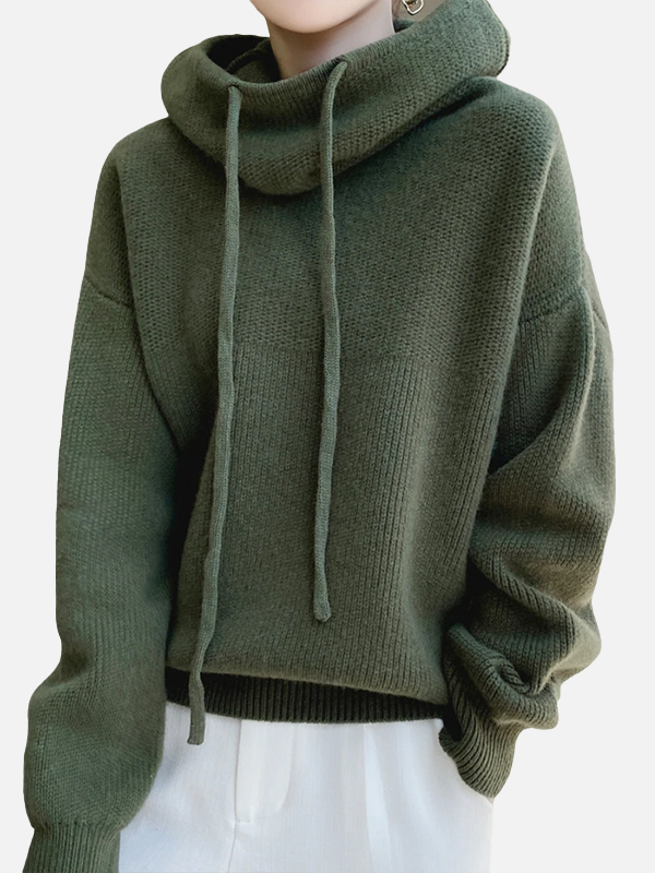 Marianne | Oversized Knitted Hoodie with Hood