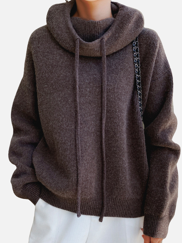 Marianne | Oversized Knitted Hoodie with Hood