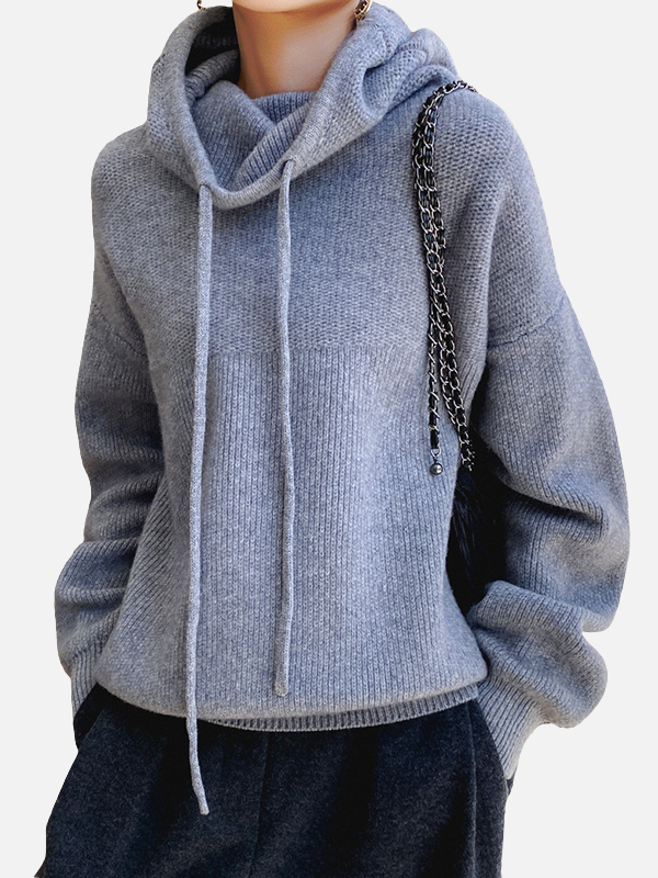 Marianne | Oversized Knitted Hoodie with Hood