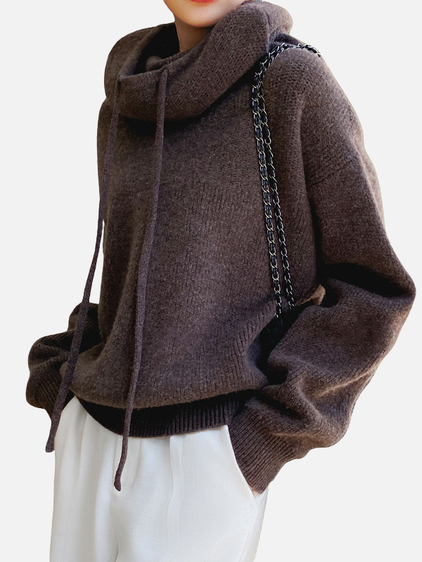 Marianne | Oversized Knitted Hoodie with Hood