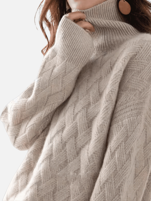 Anne | Roll Neck Sweater in Soft Textured Knit