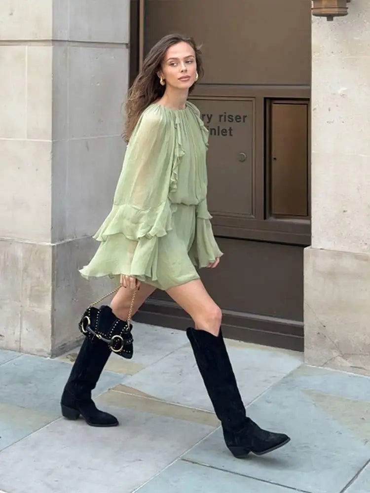 Kim - Dreamily Flowing Mini Dress