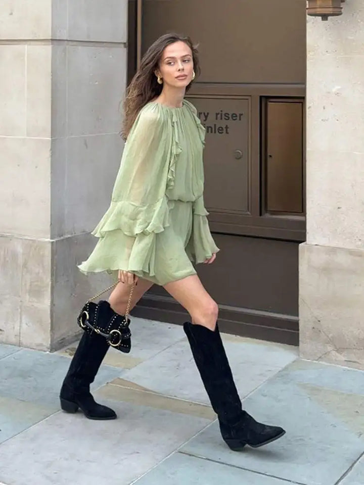 Kim - Dreamily Flowing Mini Dress