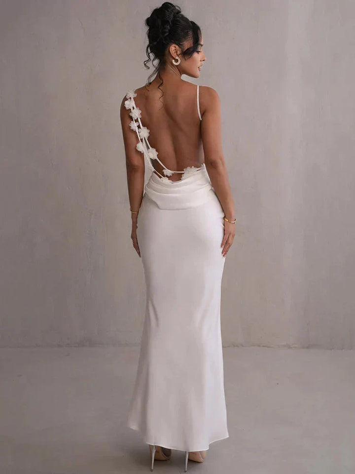 Cassiane - Satin Floral Dress