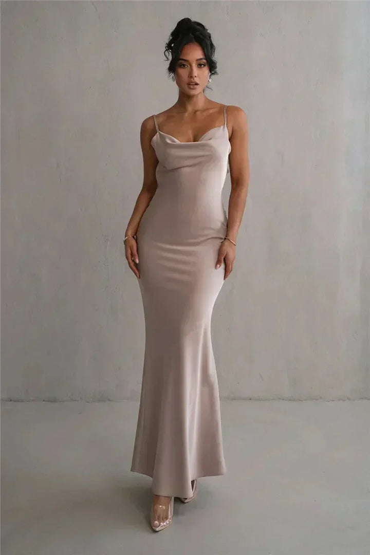 Cassiane - Satin Floral Dress
