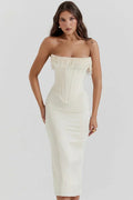 Zahra - Breathtaking Satin Midi Dress
