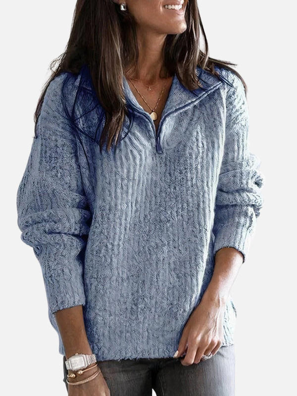 Marianne | Zip-Up Cardigan with High Collar