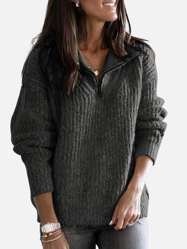Marianne | Zip-Up Cardigan with High Collar