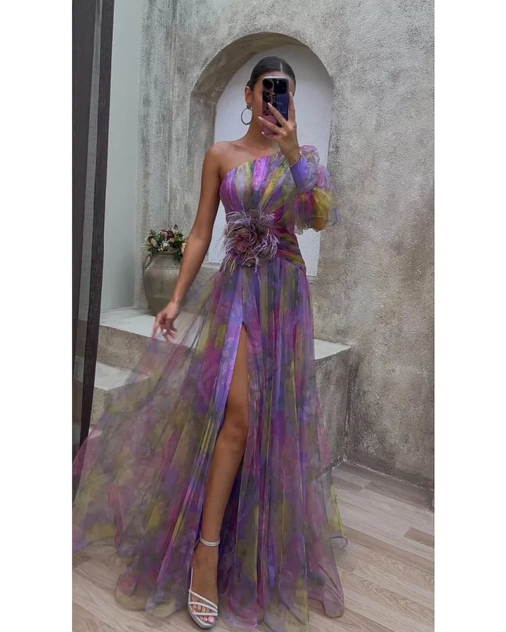 Cecelia - Maxi Dress with One Sleeve
