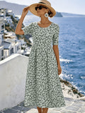 Sienna™ | Elegant Floral Midi Dress