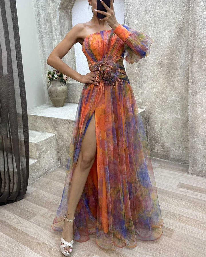 Cecelia - Maxi Dress with One Sleeve