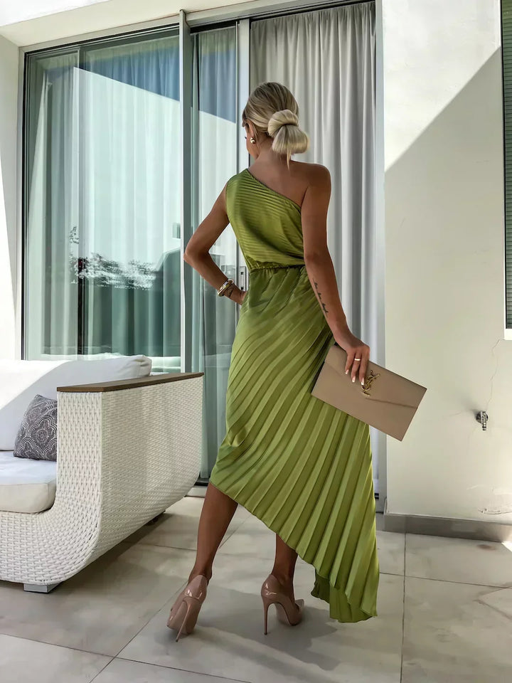 Lizbeth - One-Shoulder Floral Maxi Dress