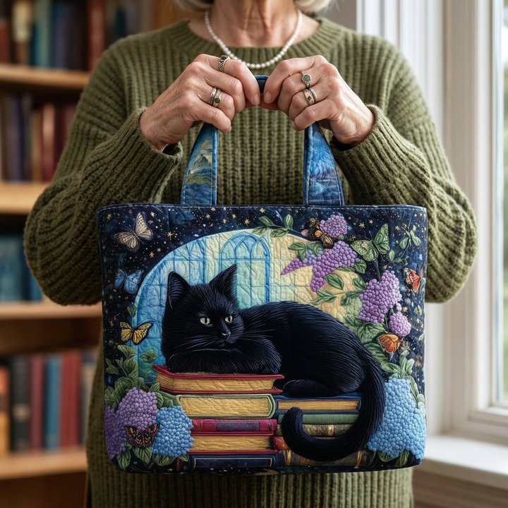 Handmade Black Cat Shoulder Bag