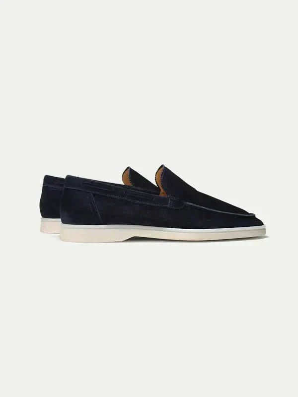 Classic Suede Loafer Navy Blue