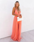 Willow - Coral-Coloured Maxi Dress